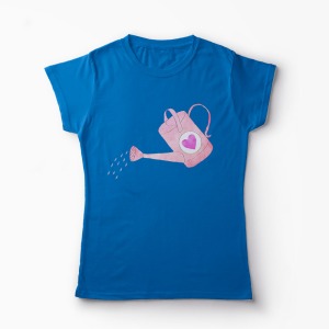 Tricou Set Familie Ingrijire Iubire - Femei-Albastru Regal